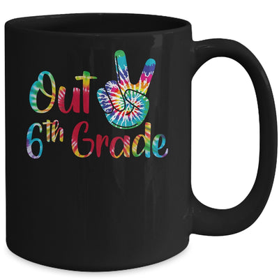 Peace Out 6th Grade Tie Dye Graduation Class Of 2021 Mug | siriusteestore