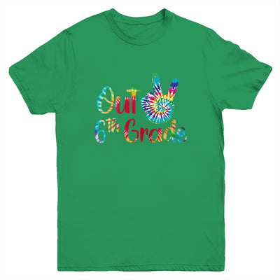 Peace Out 6th Grade Tie Dye Graduation Class Of 2021 Youth Shirt | siriusteestore