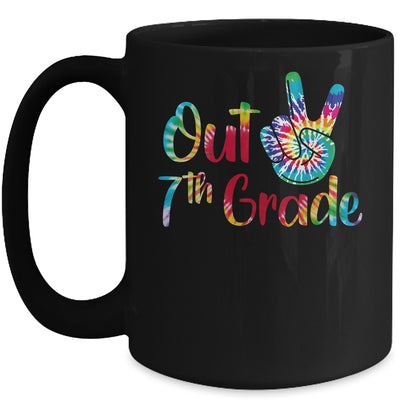 Peace Out 7th Grade Tie Dye Graduation Class Of 2021 Mug | siriusteestore