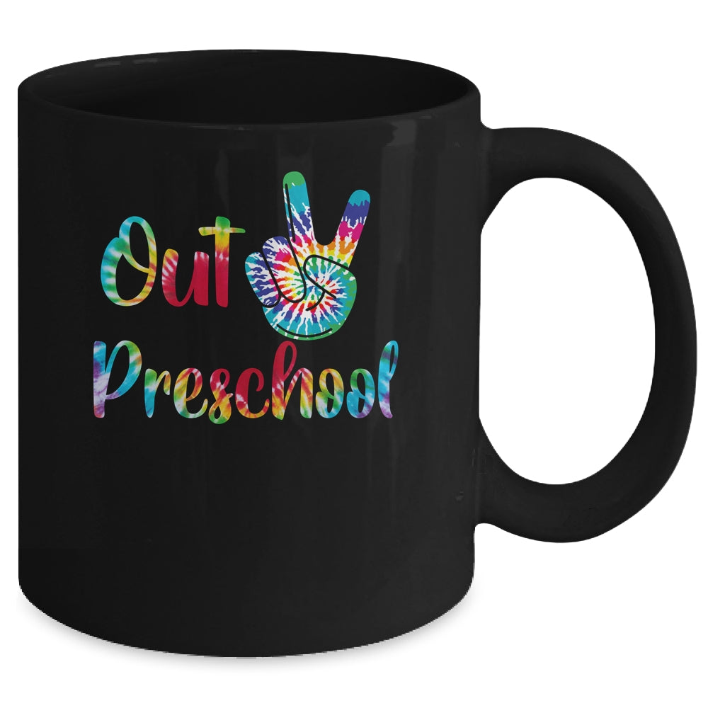 Peace Out Preschool Tie Dye Graduation Class Of 2021 Mug | siriusteestore