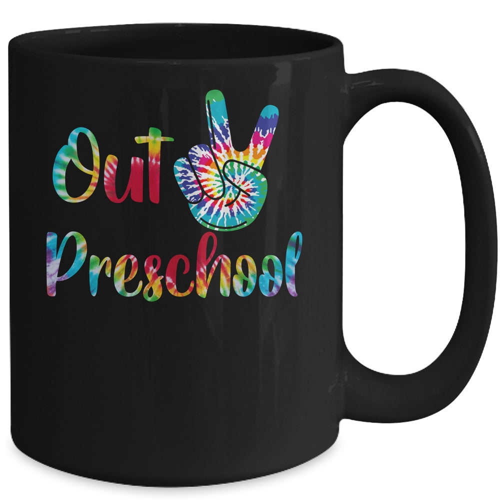 Peace Out Preschool Tie Dye Graduation Class Of 2021 Mug | siriusteestore