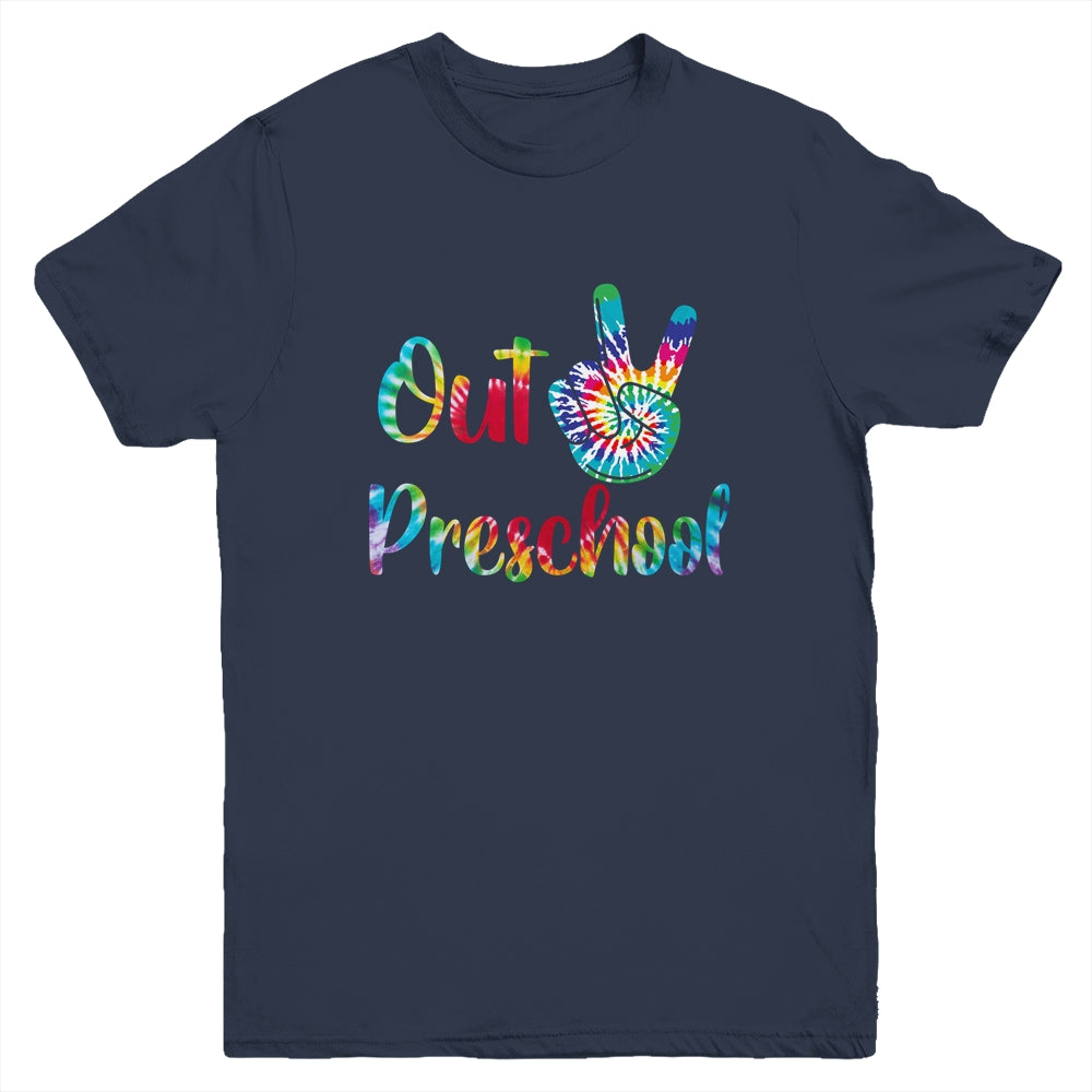 Peace Out Preschool Tie Dye Graduation Class Of 2021 Youth Shirt | siriusteestore