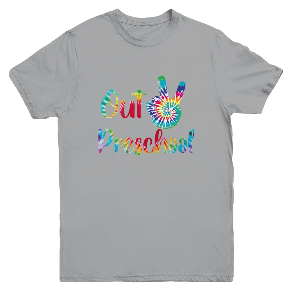 Peace Out Preschool Tie Dye Graduation Class Of 2021 Youth Shirt | siriusteestore