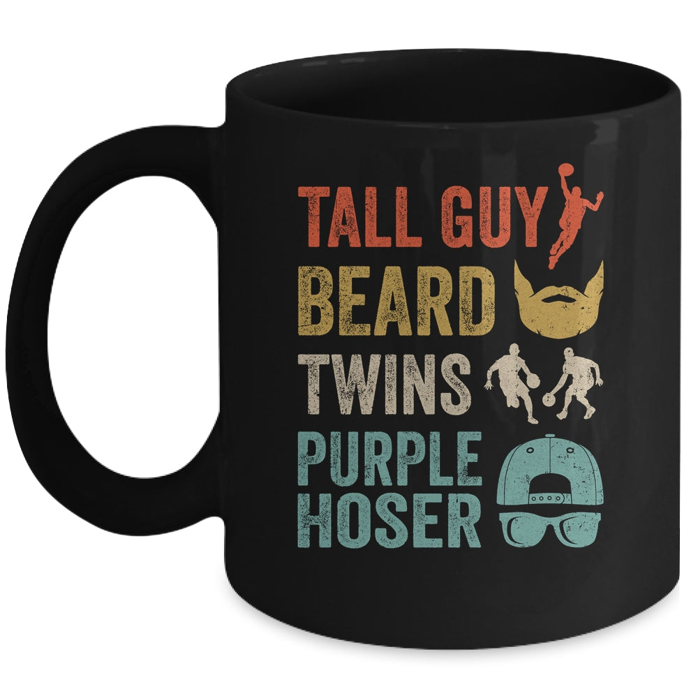 Perfect Dude Tall Guy Beard Twins Purple Hoser Mug | siriusteestore