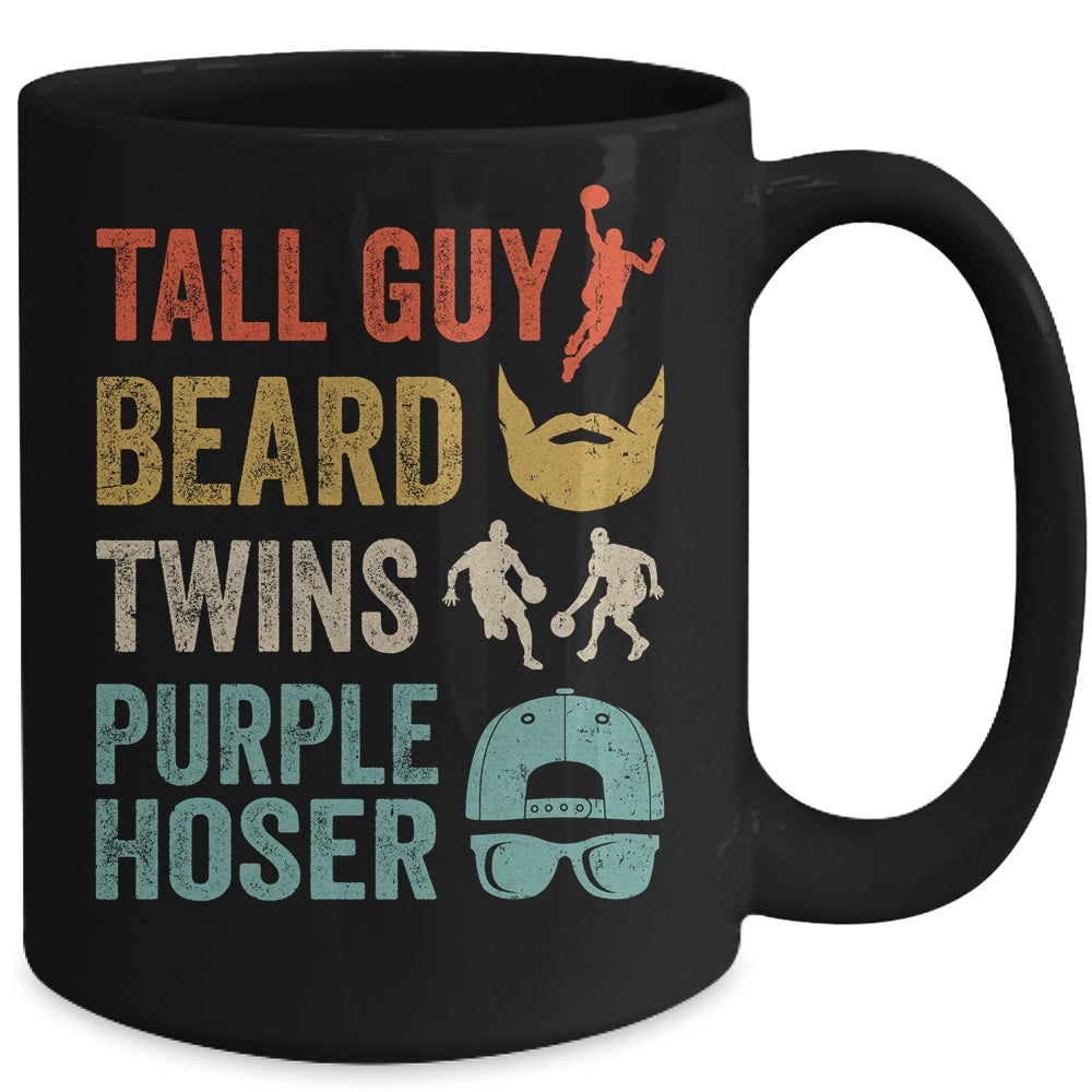 Perfect Dude Tall Guy Beard Twins Purple Hoser Mug | siriusteestore