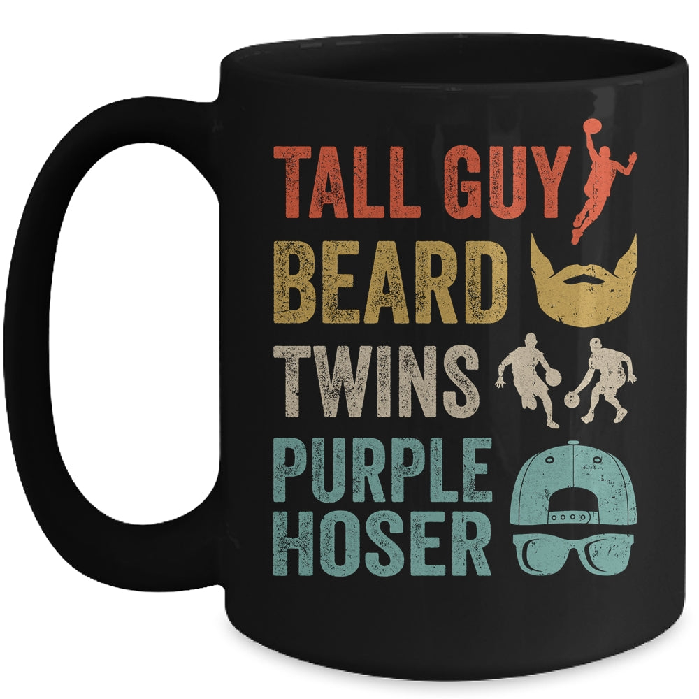 Perfect Dude Tall Guy Beard Twins Purple Hoser Mug | siriusteestore