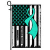 Peritoneal Cancer Awareness America Flag Teal Ribbon | siriusteestore