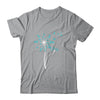 Peritoneal Ovarian Cancer Awareness Dandelion Teal Ribbon Shirt & Tank Top | siriusteestore