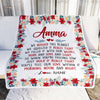 Personalized Amma Blanket From Grandkids Grandson Granddaughter We Hugged This Blanket Amma Birthday Mothers Day Christmas Customized Fleece Throw Blanket | siriusteestore