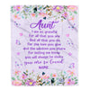 Personalized Aunt Blanket From Niece Nephew Floral Butterfly Love You Give Aunt Mothers Day Birthday Christmas Customized Bed Fleece Throw Blanket | siriusteestore
