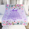 Personalized Aunt Blanket From Niece Nephew Floral Butterfly Love You Give Aunt Mothers Day Birthday Christmas Customized Bed Fleece Throw Blanket | siriusteestore
