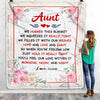 Personalized Aunt Blanket From Niece Nephew We Hugged This Blanket Floral Aunt Birthday Mothers Day Christmas Customized Fleece Throw Blanket | siriusteestore