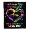 Personalized Aunt Blanket From Niece Nephew We Love You Kids Aunt Birthday Mothers Day Christmas Customized Bed Fleece Throw Blanket | siriusteestore