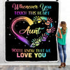 Personalized Aunt Blanket From Niece Nephew We Love You Kids Aunt Birthday Mothers Day Christmas Customized Bed Fleece Throw Blanket | siriusteestore