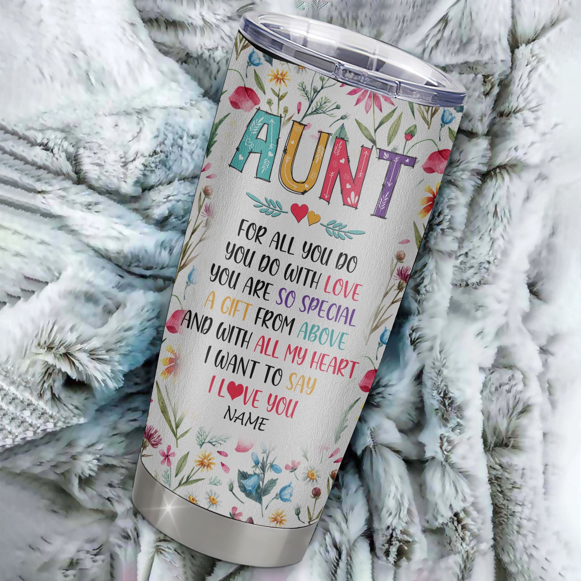 Personalized Aunt From Niece Nephew Stainless Steel Tumbler Cup You Are So Special I Love You Aunt Mothers Day Birthday Christmas Travel Mug | siriusteestore
