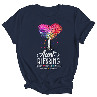 Personalized Aunt Is Blessed With Kids Name Colortree Custom Aunt For Women Mothers Day Birthday Christmas Shirt & Tank Top | siriusteestore