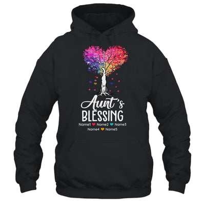 Personalized Aunt Is Blessed With Kids Name Colortree Custom Aunt For Women Mothers Day Birthday Christmas Shirt & Tank Top | siriusteestore