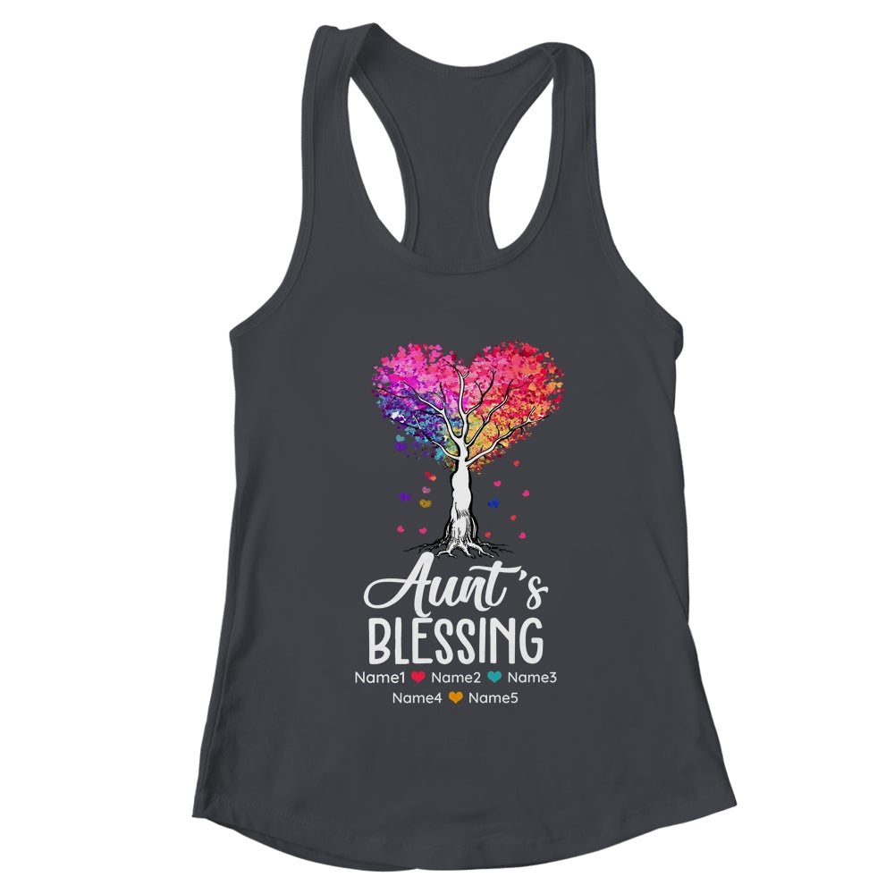 Personalized Aunt Is Blessed With Kids Name Colortree Custom Aunt For Women Mothers Day Birthday Christmas