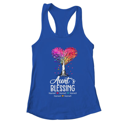 Personalized Aunt Is Blessed With Kids Name Colortree Custom Aunt For Women Mothers Day Birthday Christmas
