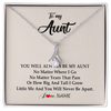 Alluring Beauty Necklace | Personalized Aunt Necklace From Niece Nephew You Will Always Be My Aunt Birthday Mothers Day Christmas Customized Gift Box Message Card | siriusteestore