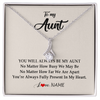 Alluring Beauty Necklace | Personalized Aunt Necklace From Niece Nephew You're Always In My Heart Aunt Birthday Mothers Day Christmas Jewelry Pendant Customized Gift Box Message Card | siriusteestore