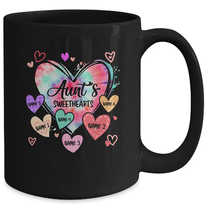 Personalized Aunt Sweethearts Custom With Kids Name Valentines Day Mothers Day Birthday Christmas Mug | siriusteestore