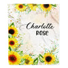Personalized Baby Blanket With Name Custom For Girls Sunflower Baby Customized Cobijas Para Bebe Niña Daughter Granddaughter Niece Birthday Fleece Blanket | siriusteestore
