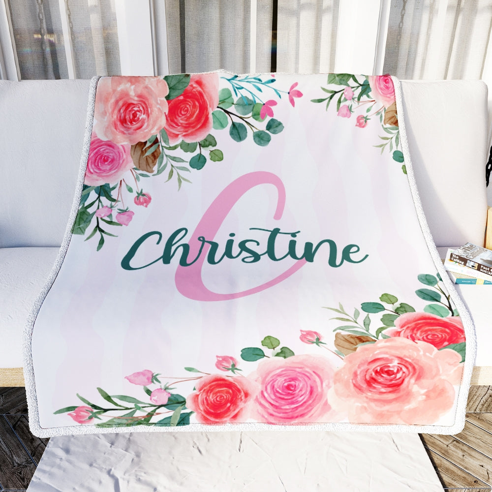 Personalized blankets for girls sale