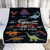 Personalized Baby Girl Blanket Cute Dinosaur Design for Kids Newborn Daughter Granddaughter Niece From Mom Aunt Birthday Christmas Customized Fleece Blanket | siriusteestore