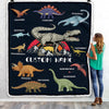Personalized Baby Girl Blanket Cute Dinosaur Design for Kids Newborn Daughter Granddaughter Niece From Mom Aunt Birthday Christmas Customized Fleece Blanket | siriusteestore