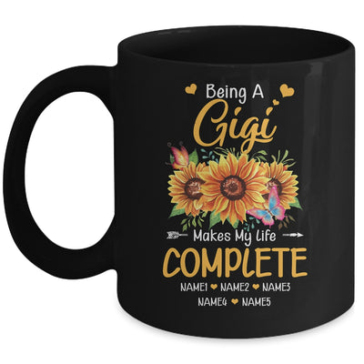 Personalized Being A Gigi Makes My Life Complete Custom Grandkids Name Mothers Day Birthday Christmas Mug | siriusteestore