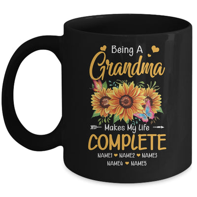 Personalized Being A Grandma Makes My Life Complete Custom Grandkids Name Mothers Day Birthday Christmas Mug | siriusteestore