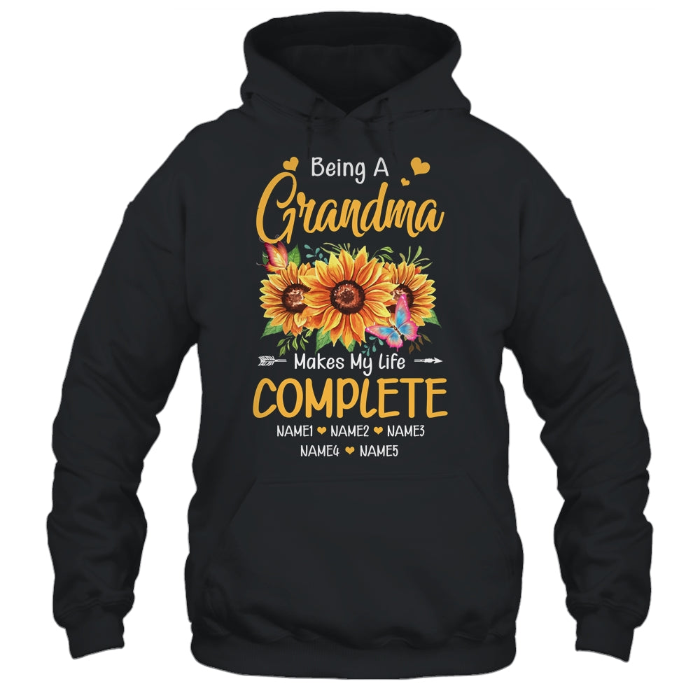Personalized Being A Grandma Makes My Life Complete Custom Grandkids Name Mothers Day Birthday Christmas Shirt & Tank Top | siriusteestore