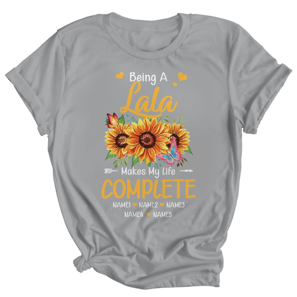 Personalized Being A Lala Makes My Life Complete Custom Grandkids Name Mothers Day Birthday Christmas Shirt & Tank Top | siriusteestore