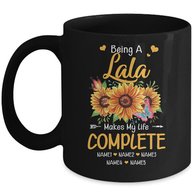Personalized Being A Lala Makes My Life Complete Custom Grandkids Name Mothers Day Birthday Christmas Mug | siriusteestore