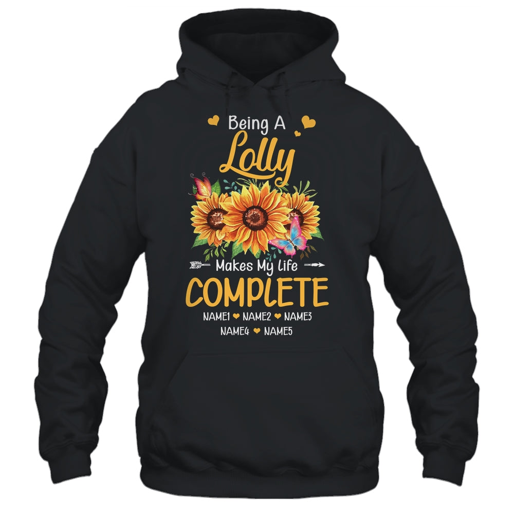 Personalized Being A Lolly Makes My Life Complete Custom Grandkids Name Mothers Day Birthday Christmas Shirt & Tank Top | siriusteestore