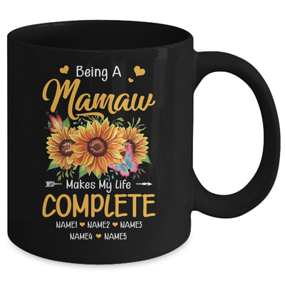 Personalized Being A Mamaw Makes My Life Complete Custom Grandkids Name Mothers Day Birthday Christmas Mug | siriusteestore