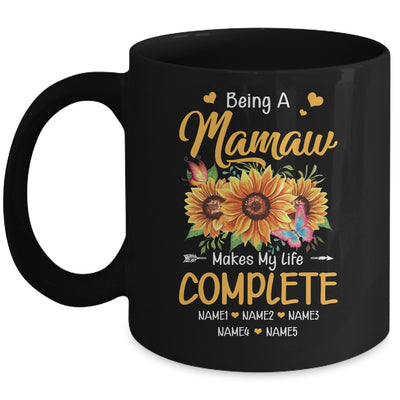 Personalized Being A Mamaw Makes My Life Complete Custom Grandkids Name Mothers Day Birthday Christmas Mug | siriusteestore