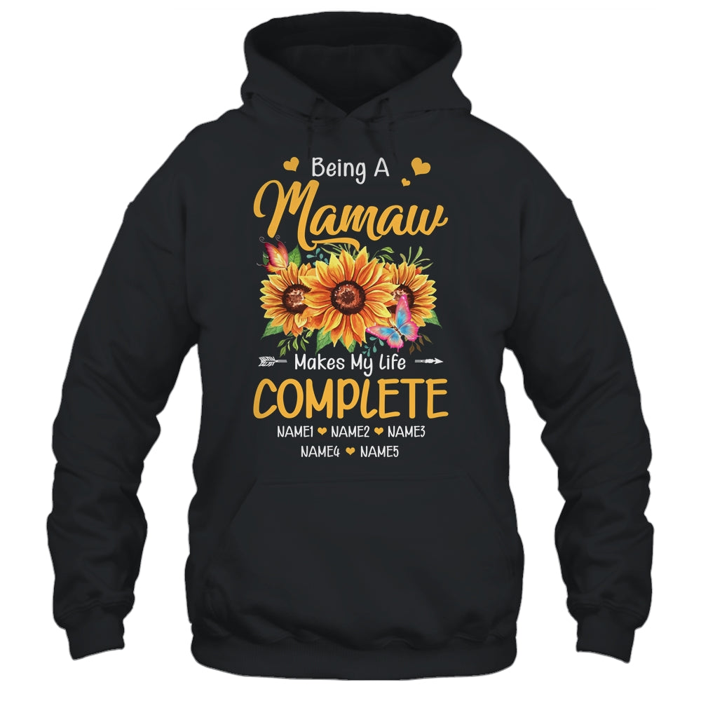 Personalized Being A Mamaw Makes My Life Complete Custom Grandkids Name Mothers Day Birthday Christmas Shirt & Tank Top | siriusteestore