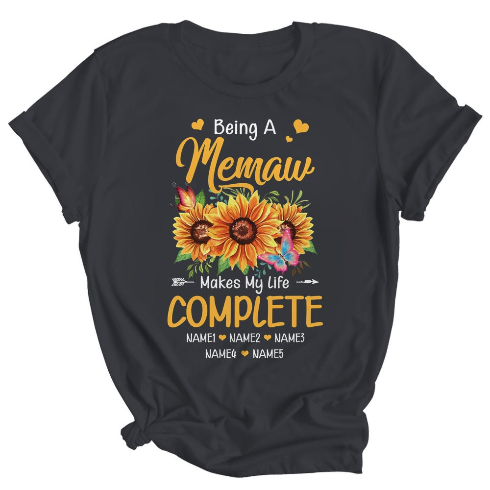 Personalized Being A Memaw Makes My Life Complete Custom Grandkids Name Mothers Day Birthday Christmas Shirt & Tank Top | siriusteestore