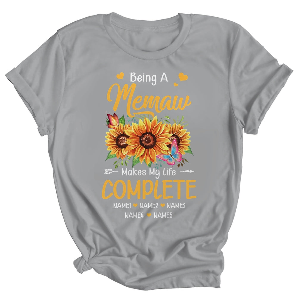 Personalized Being A Memaw Makes My Life Complete Custom Grandkids Name Mothers Day Birthday Christmas Shirt & Tank Top | siriusteestore