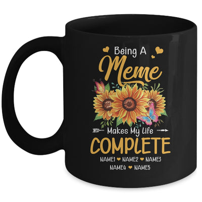 Personalized Being A Meme Makes My Life Complete Custom Grandkids Name Mothers Day Birthday Christmas Mug | siriusteestore
