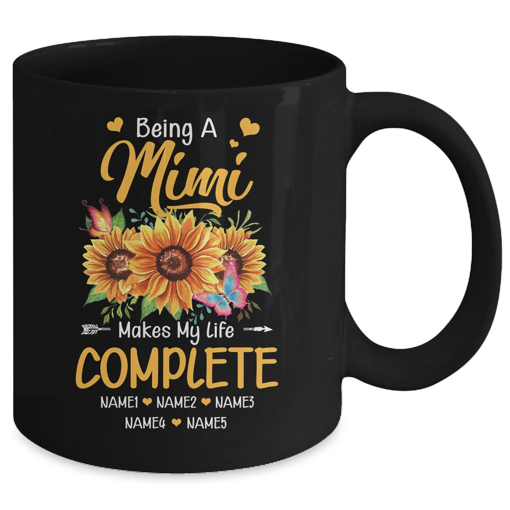Personalized Being A Mimi Makes My Life Complete Custom Grandkids Name Mothers Day Birthday Christmas Mug | siriusteestore