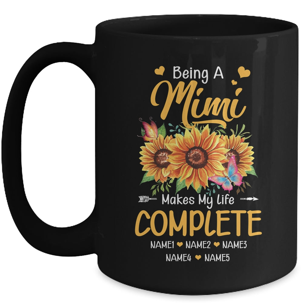 Personalized Being A Mimi Makes My Life Complete Custom Grandkids Name Mothers Day Birthday Christmas Mug | siriusteestore