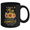 Personalized Being A Mom Makes My Life Complete Custom With Grandkids Name Mothers Day Birthday Christmas Mug | siriusteestore