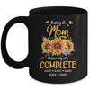 Personalized Being A Mom Makes My Life Complete Custom With Grandkids Name Mothers Day Birthday Christmas Mug | siriusteestore