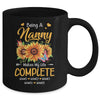 Personalized Being A Nanny Makes My Life Complete Custom Grandkids Name Mothers Day Birthday Christmas Mug | siriusteestore