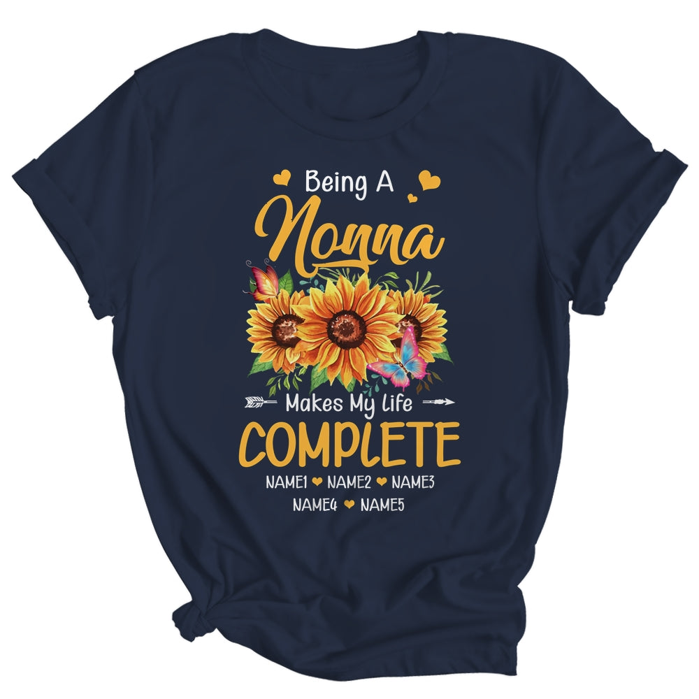 Personalized Being A Nonna Makes My Life Complete Custom Grandkids Name Mothers Day Birthday Christmas Shirt & Tank Top | siriusteestore