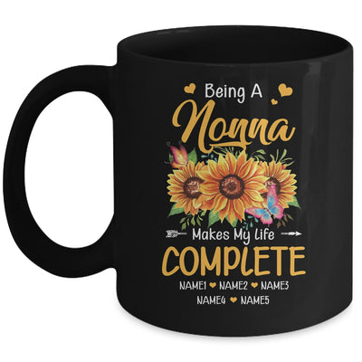 Personalized Being A Nonna Makes My Life Complete Custom Grandkids Name Mothers Day Birthday Christmas Mug | siriusteestore