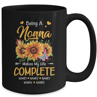 Personalized Being A Nonna Makes My Life Complete Custom Grandkids Name Mothers Day Birthday Christmas Mug | siriusteestore